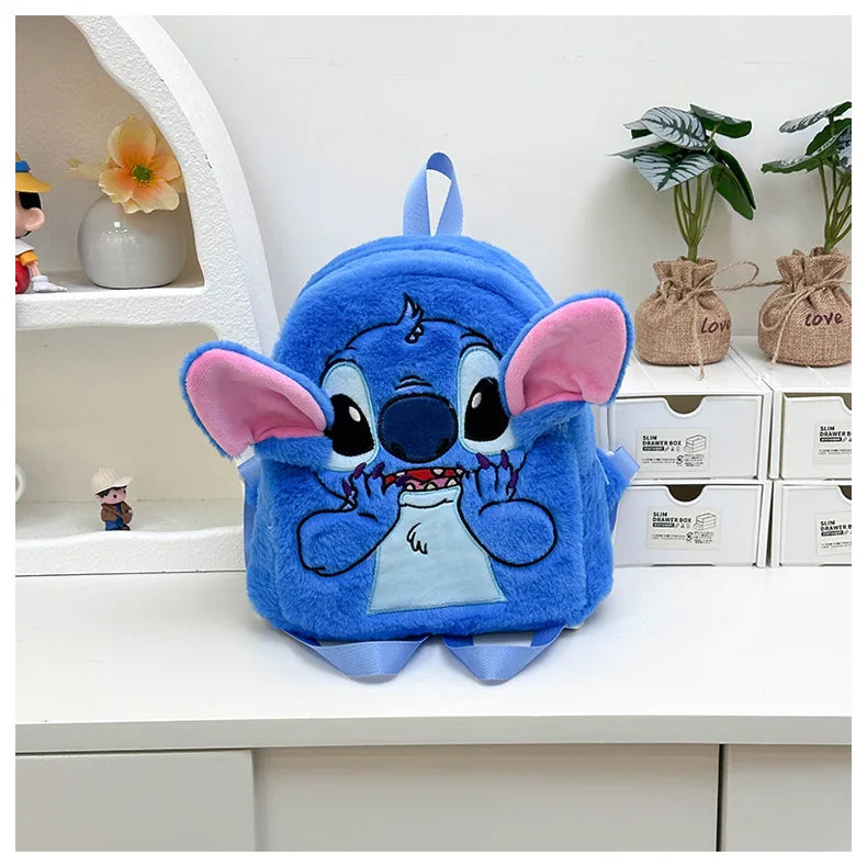 Stitch Backpack Japanese Blue Funny Cartoon Large-Capacity Student Backpack Kindergarten Bag Kawaii Backpack