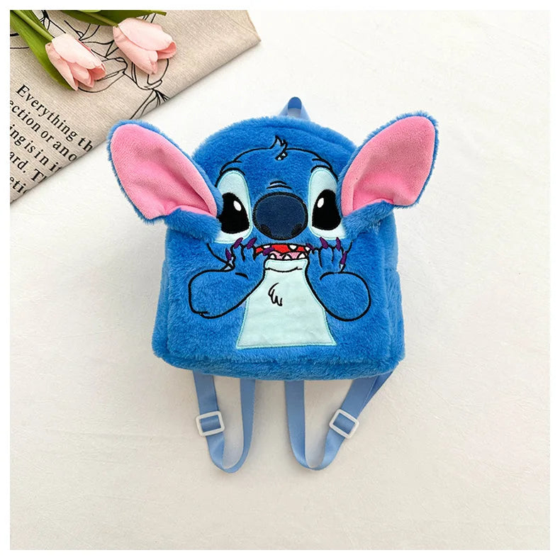 Stitch Backpack Japanese Blue Funny Cartoon Large-Capacity Student Backpack Kindergarten Bag Kawaii Backpack