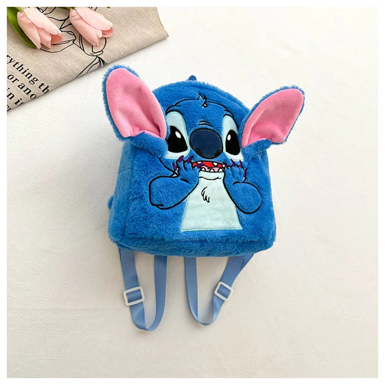 Stitch Backpack Japanese Blue Funny Cartoon Large-Capacity Student Backpack Kindergarten Bag Kawaii Backpack