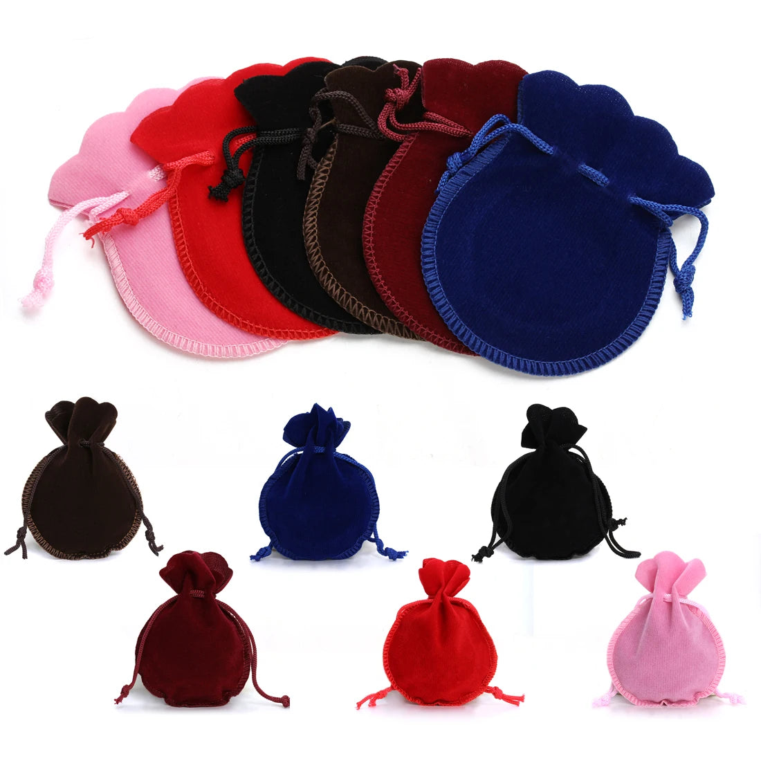 10pcs/lot Velvet Drawstring Gifts Bags Gourd-Shaped Jewelry Storage Pouches Party Portable Present Drawable Packing Bags