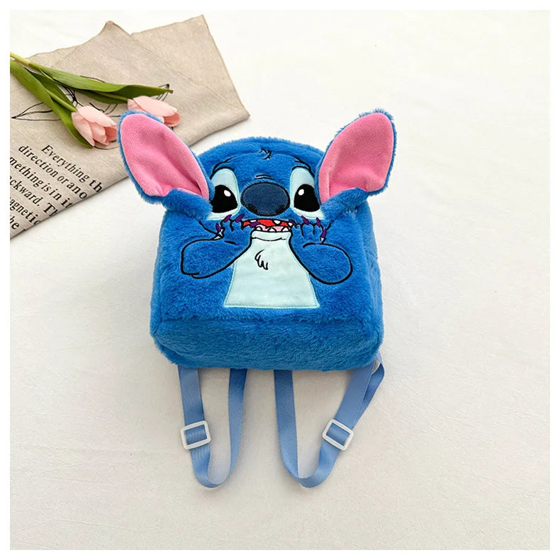 Stitch Backpack Japanese Blue Funny Cartoon Large-Capacity Student Backpack Kindergarten Bag Kawaii Backpack