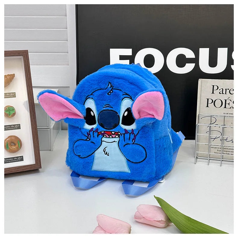 Stitch Backpack Japanese Blue Funny Cartoon Large-Capacity Student Backpack Kindergarten Bag Kawaii Backpack