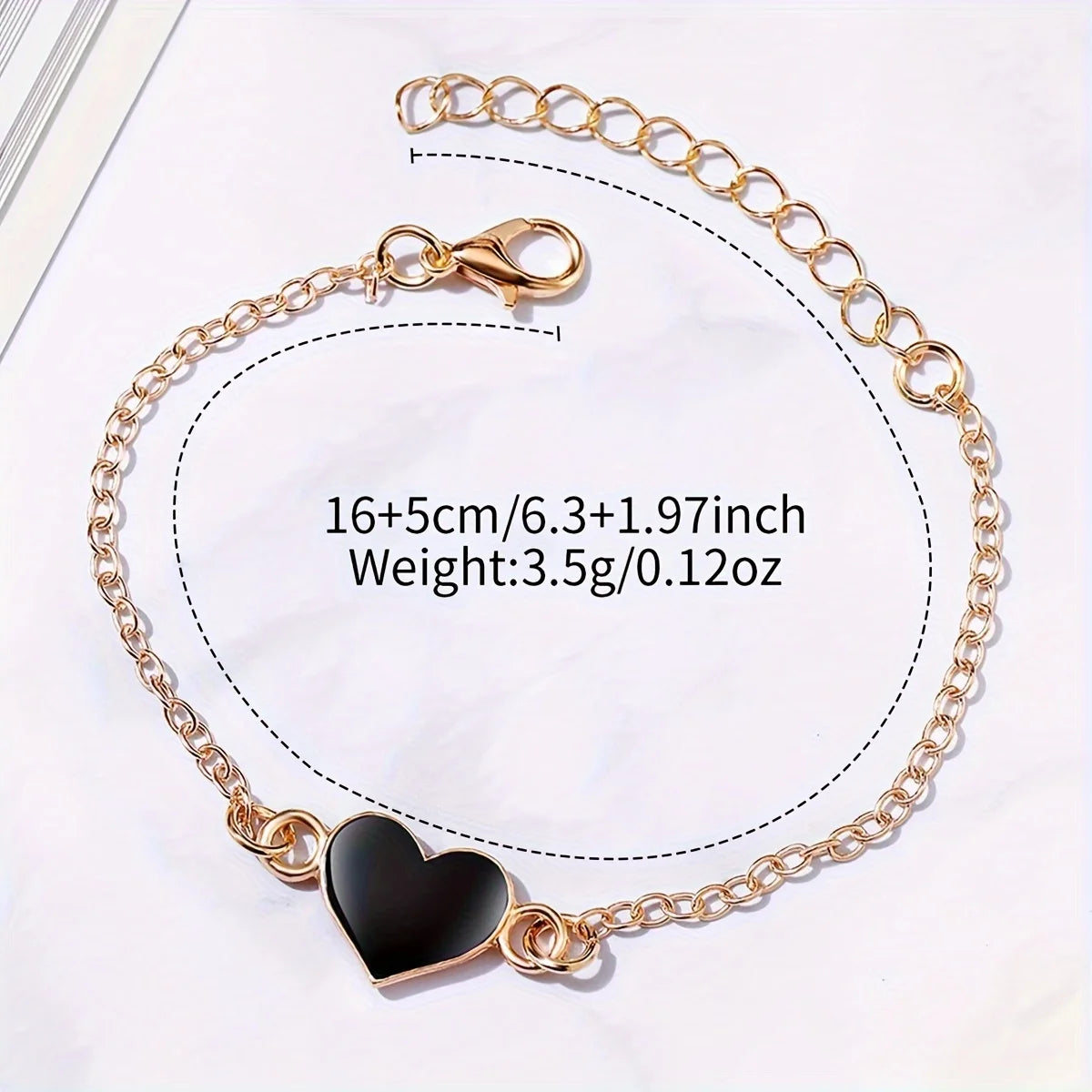 2PCS/Set Shimmering Rhinestone Womens Watch & Heart Bracelet Duo - Quartz Analog Timepiece with PU Leather Strap
